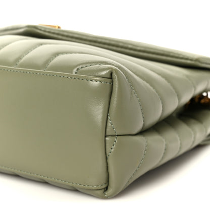 Saint Laurent Calfskin Y Quilted Monogram Small Loulou Chain Satchel Light Sage 11 of 11