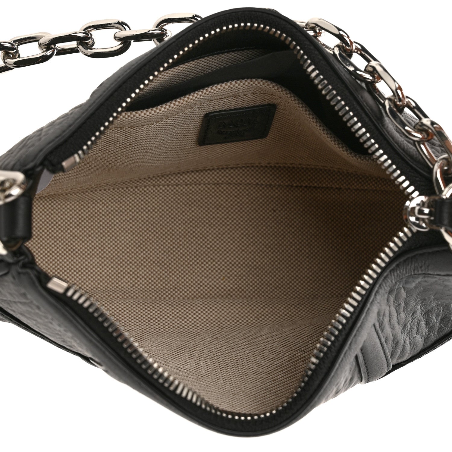MCM Visetos Mini Aren Chain Crossbody Bag Black 5 of 11