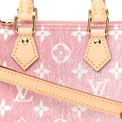 Louis Vuitton Monogram Jacquard Denim Nano Speedy Bandouliere Pink 7 of 10