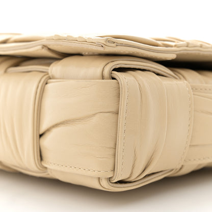 Bottega Veneta Calfskin Intreccio Plisse Cassette Crossbody Bag Porridge 10 of 13