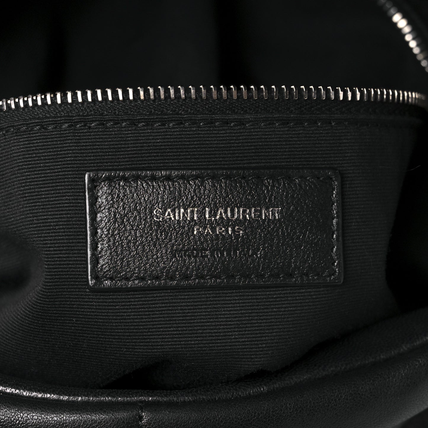 Lambskin Quilted Medium Loulou Puffer Monogram Chain Satchel Black