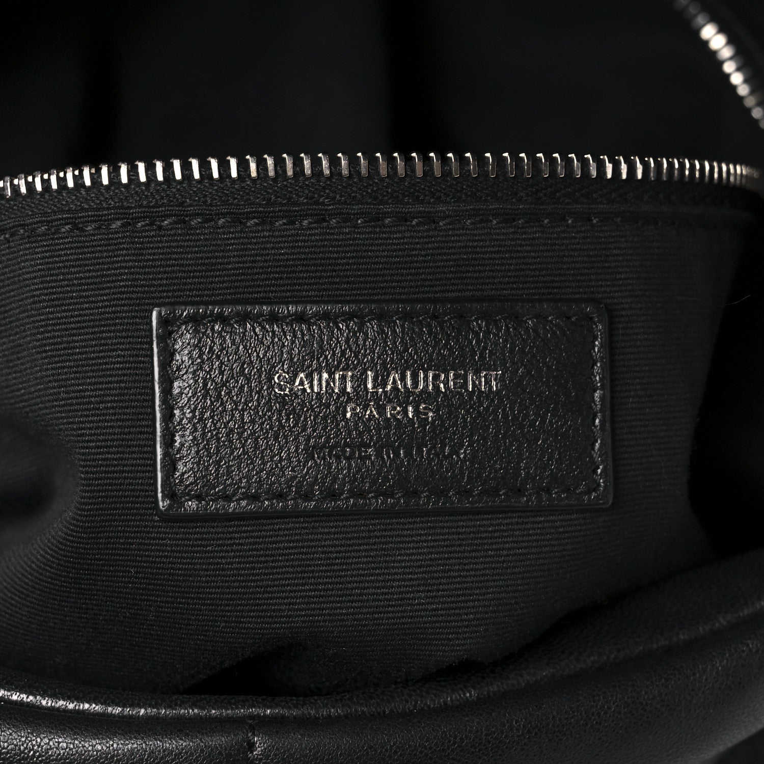Saint Laurent Lambskin Quilted Medium Loulou Puffer Monogram Chain Satchel Black 7 of 12