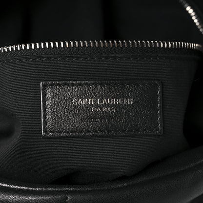 Saint Laurent Lambskin Quilted Medium Loulou Puffer Monogram Chain Satchel Black 7 of 12