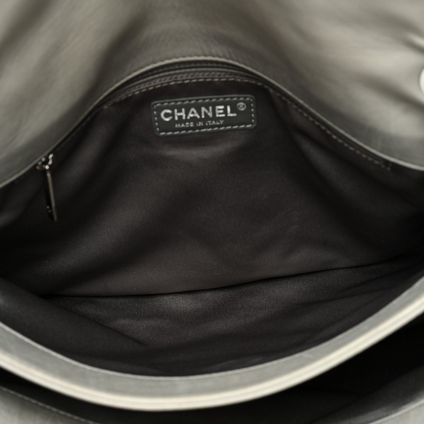 Lambskin Maxi Quilted Chanel 3 Flap Bag Grey