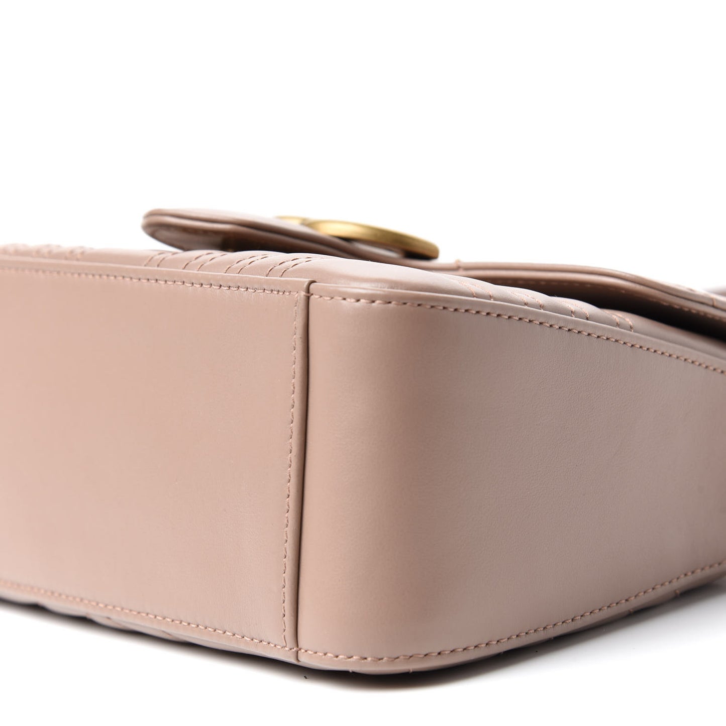 Calfskin Matelasse Mini GG Marmont Top Handle Shoulder Bag Porcelain Rose