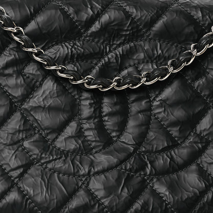 Chanel Glazed Calfskin Quilted CC Single Flap Black 9 of 14