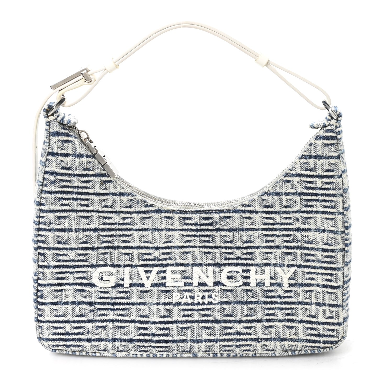 Denim 4G Logo Small Moon Cut Out Shoulder Bag Light Blue