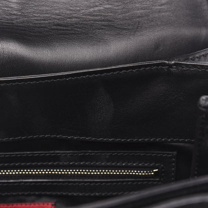 Valentino Garavani Vitello Rockstud Accordion Satchel Black 10 of 16