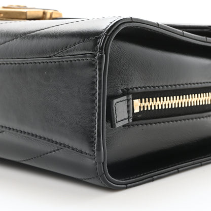 Chanel Calfskin Chevron Quilted Medal Flap Black 10 of 10