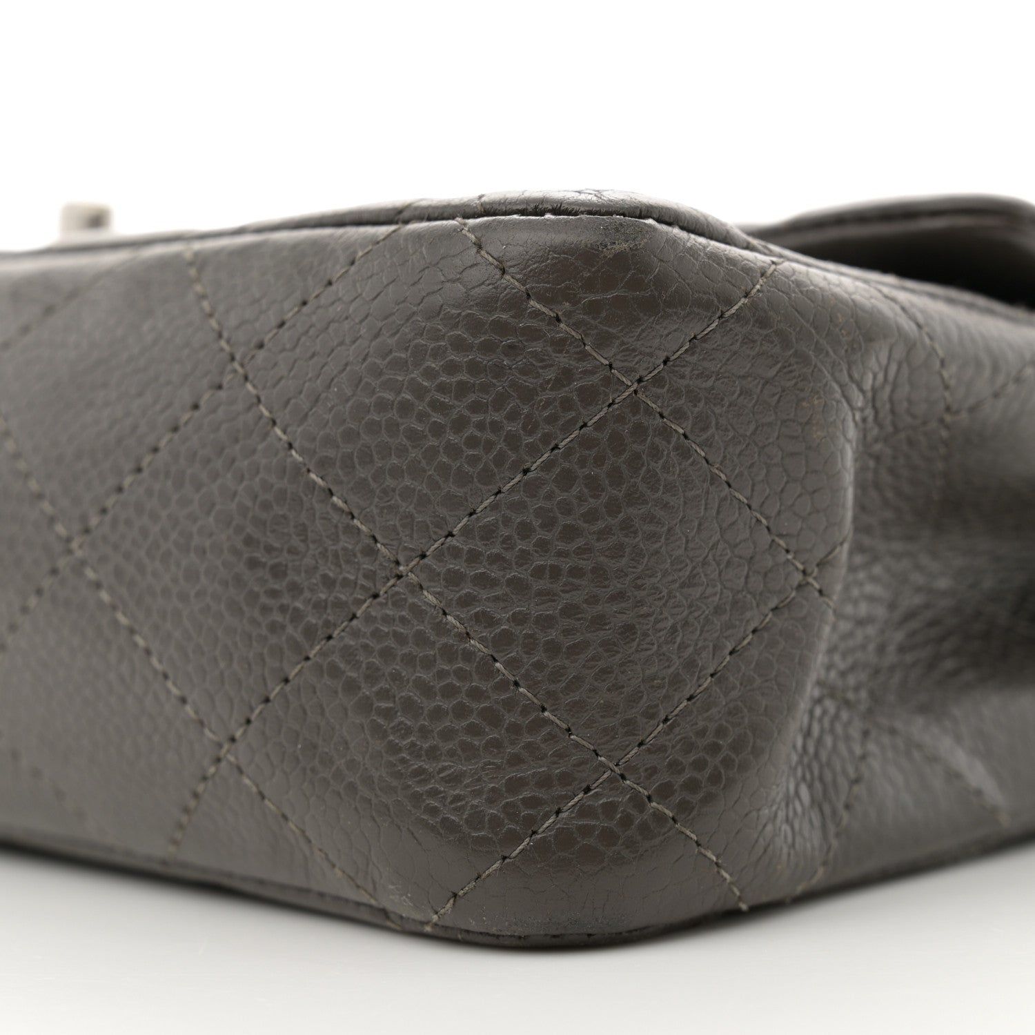 Chanel Caviar Quilted Medium Double Flap Dark Grey 10 of 14