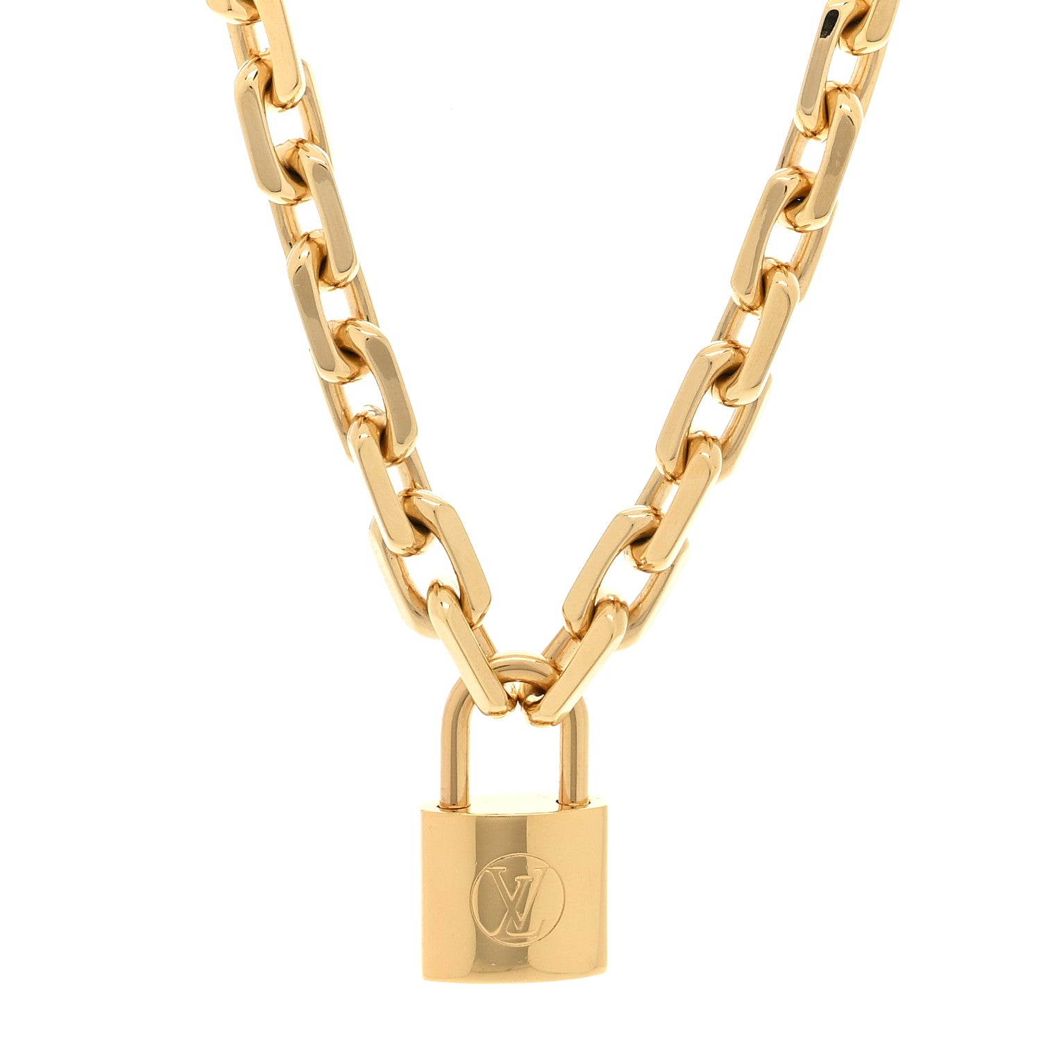 Louis Vuitton LV Edge Necklace Cadenas Gold 1 of 4
