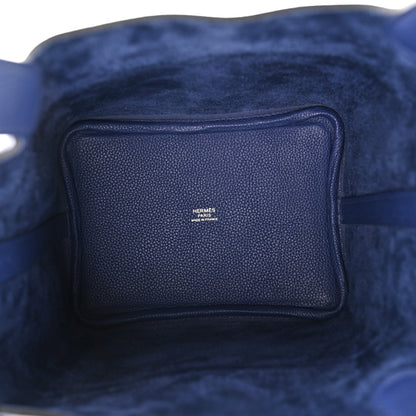 Hermes Taurillon Clemence Picotin Lock 18 PM Bleu Saphir 5 of 11
