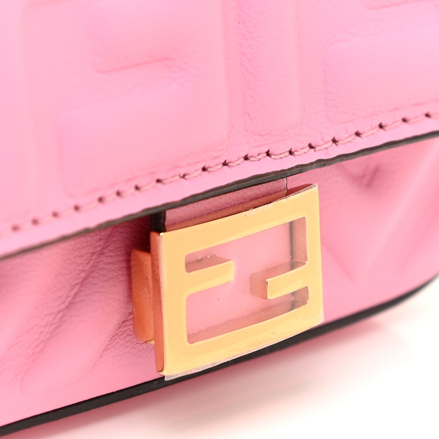 Nappa Matisse FF Embossed Nano Baguette Charm Lollypop