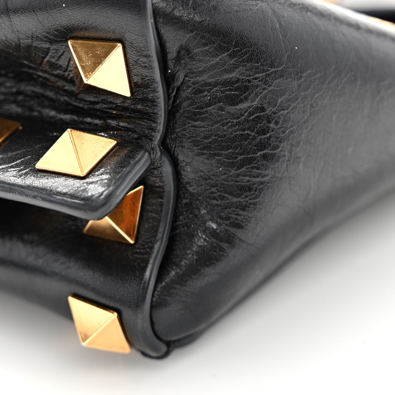 Valentino Garavani Grainy Calfskin Small Rockstud Hype Shoulder Bag Black 10 of 11