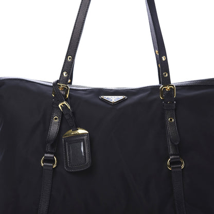 Prada Tessuto Nylon Saffiano Tote Black 9 of 9