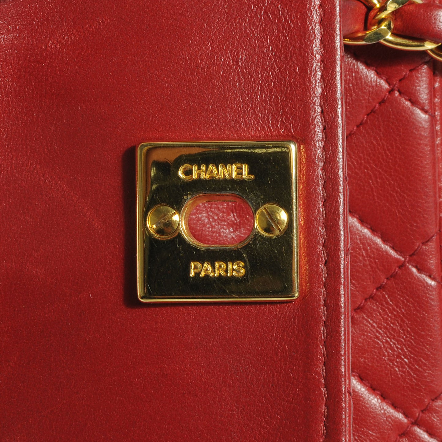Lambskin Quilted Extra Mini Flap Red