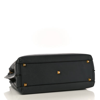 MCM Grained Calfskin Large Milla Tote Phantom Grey 4 of 9