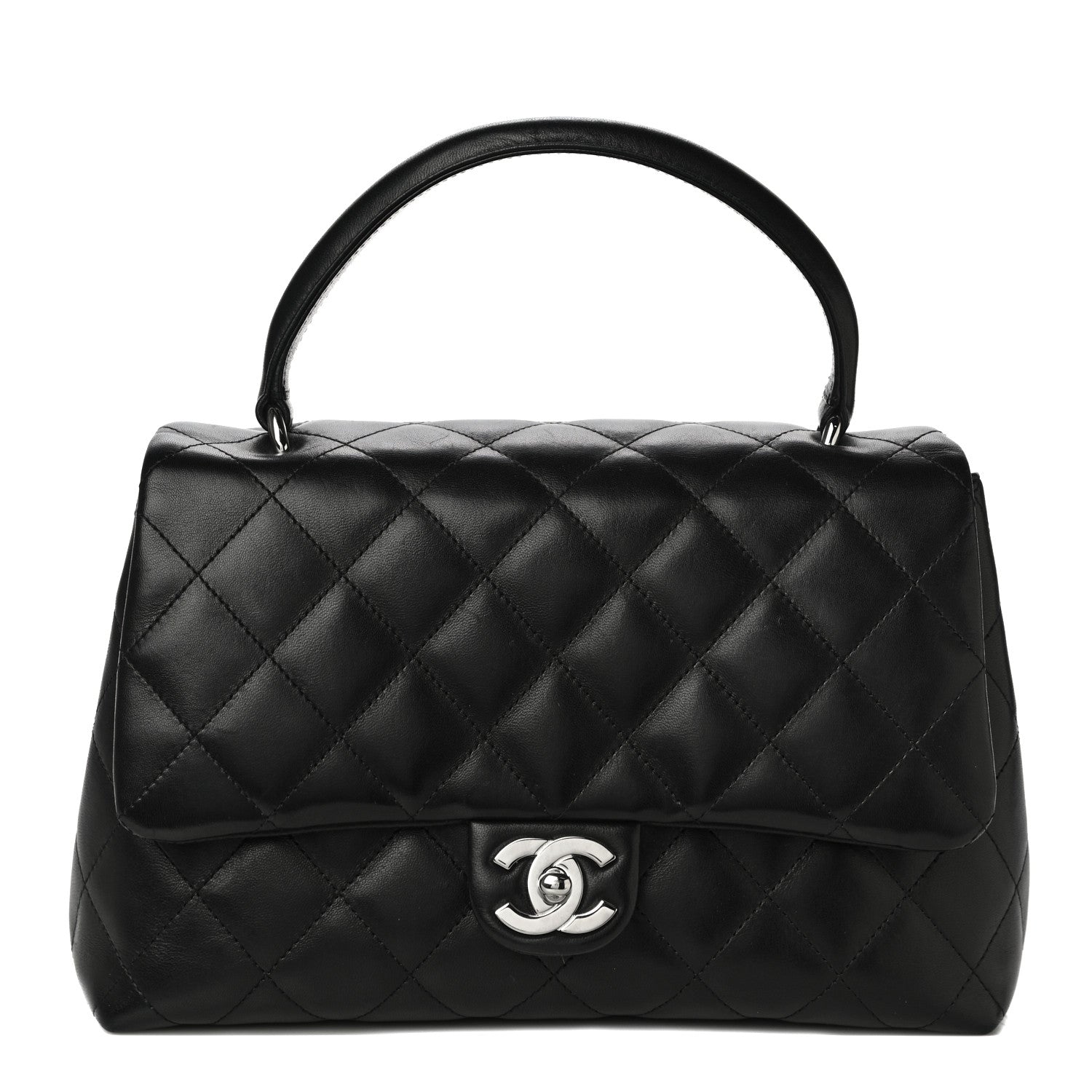 Chanel Lambskin Quilted Medium Kelly Flap Bag Black 1 of 14