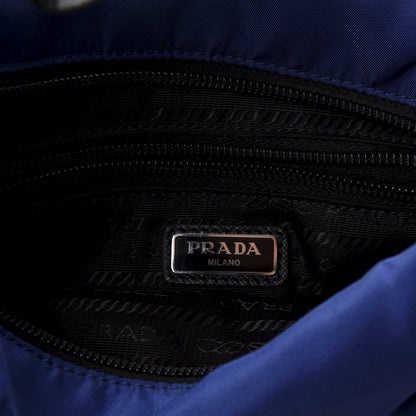 Prada Tessuto Nylon Palm Tree Print Bucket Bag Bluette 5 of 8