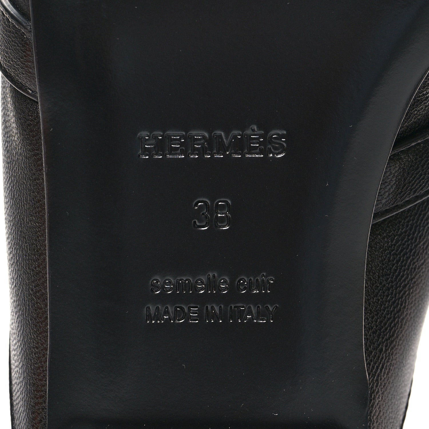 Hermes Goatskin Oz Mules 38 Black 7 of 8