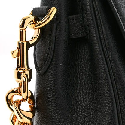 Versace Grained Calfskin Small La Medusa Top Handle Bag Black 11 of 13