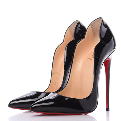 Christian Louboutin Patent Hot Chick 130 Pumps 39 Black 3 of 10