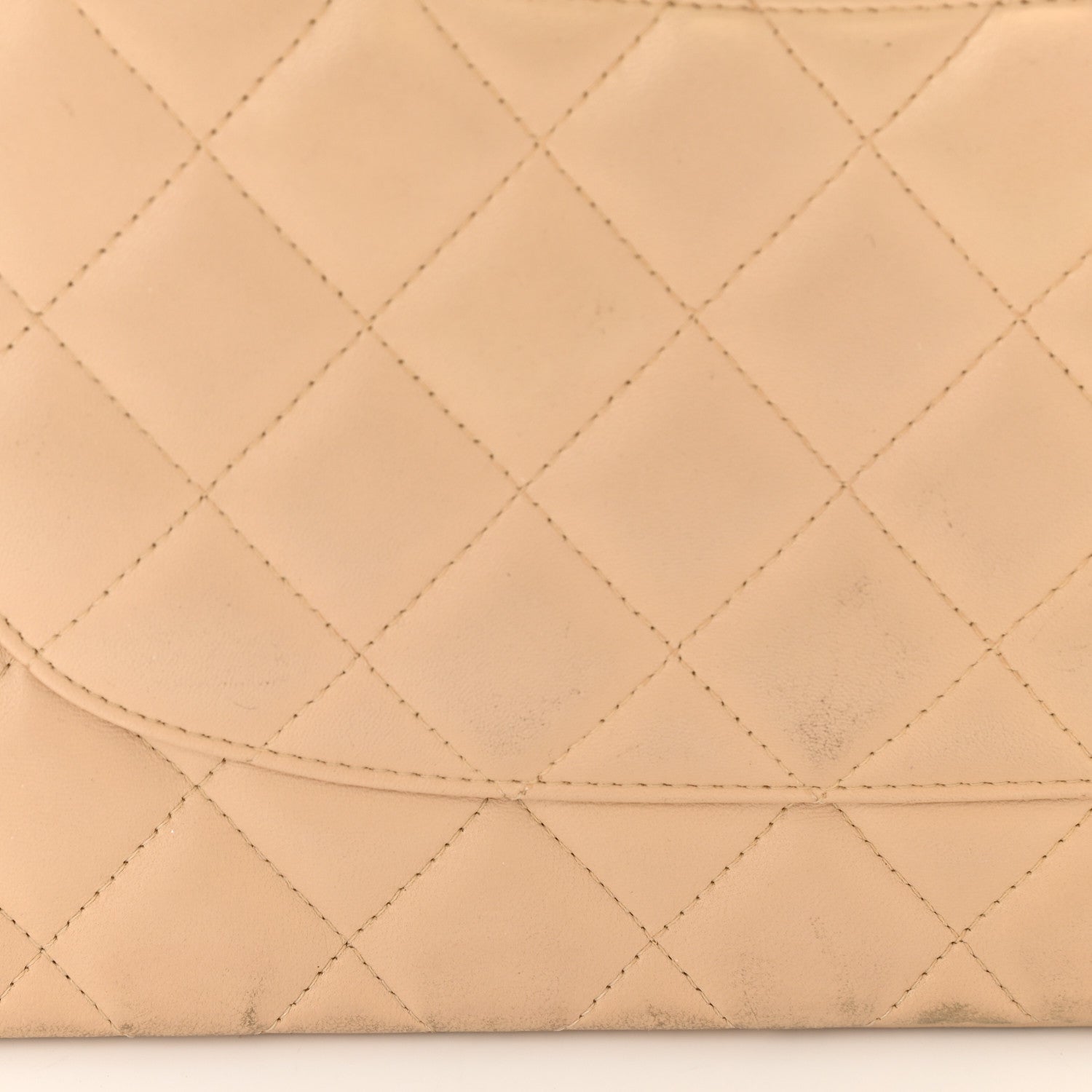 Chanel Lambskin Quilted Jumbo Double Flap Beige 12 of 19