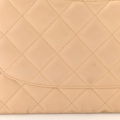 Chanel Lambskin Quilted Jumbo Double Flap Beige 12 of 19