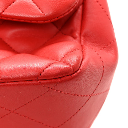 Chanel Lambskin Quilted Jumbo Double Flap Red 14 of 14