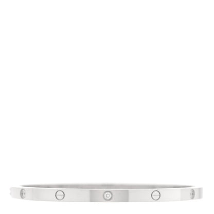 Cartier 18K White Gold 6 Diamond Small LOVE Bracelet 16 2 of 7