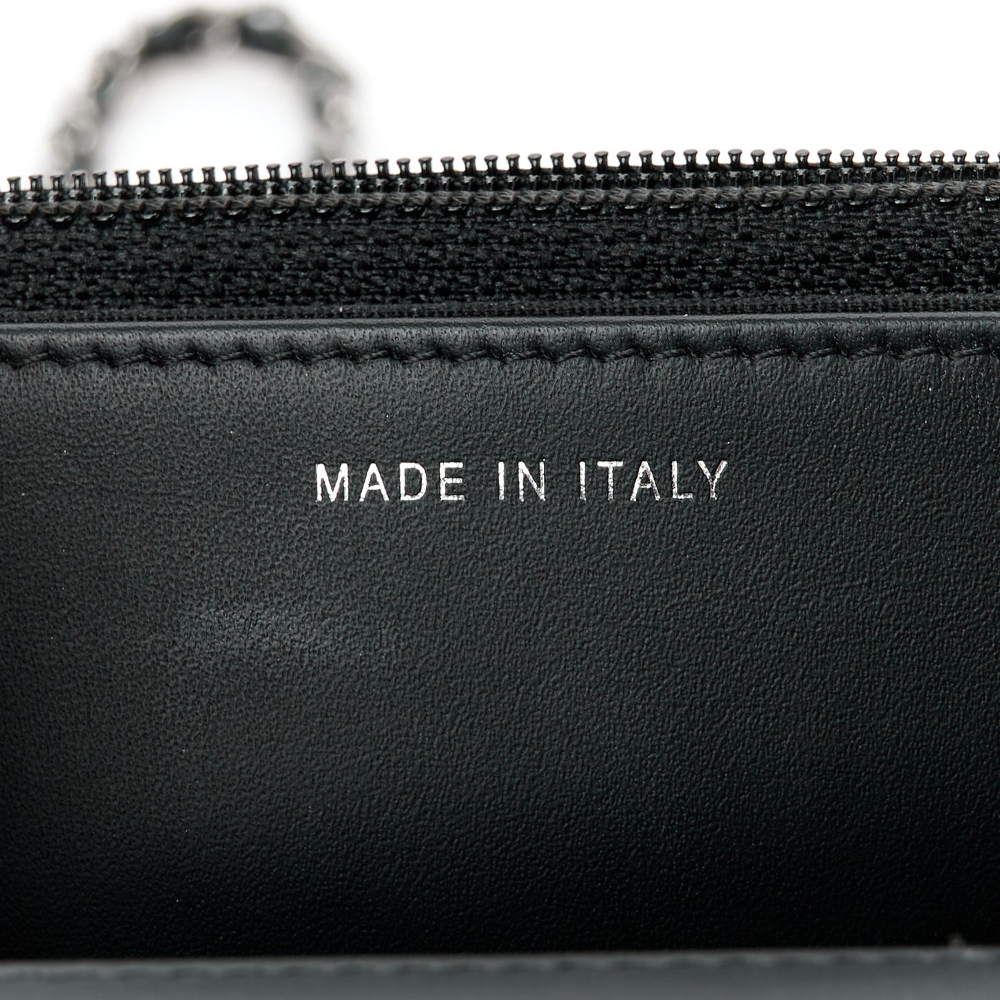 Patent Quilted Brilliant Wallet On Chain WOC Black