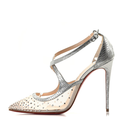Christian Louboutin Rette Twistissima Strass 100 Pumps 39 Crystal 1 of 7
