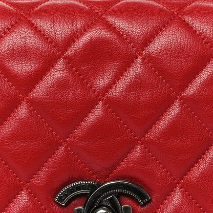 Chanel Goatskin Quilted Medium City Rock Flap Red 8 of 10