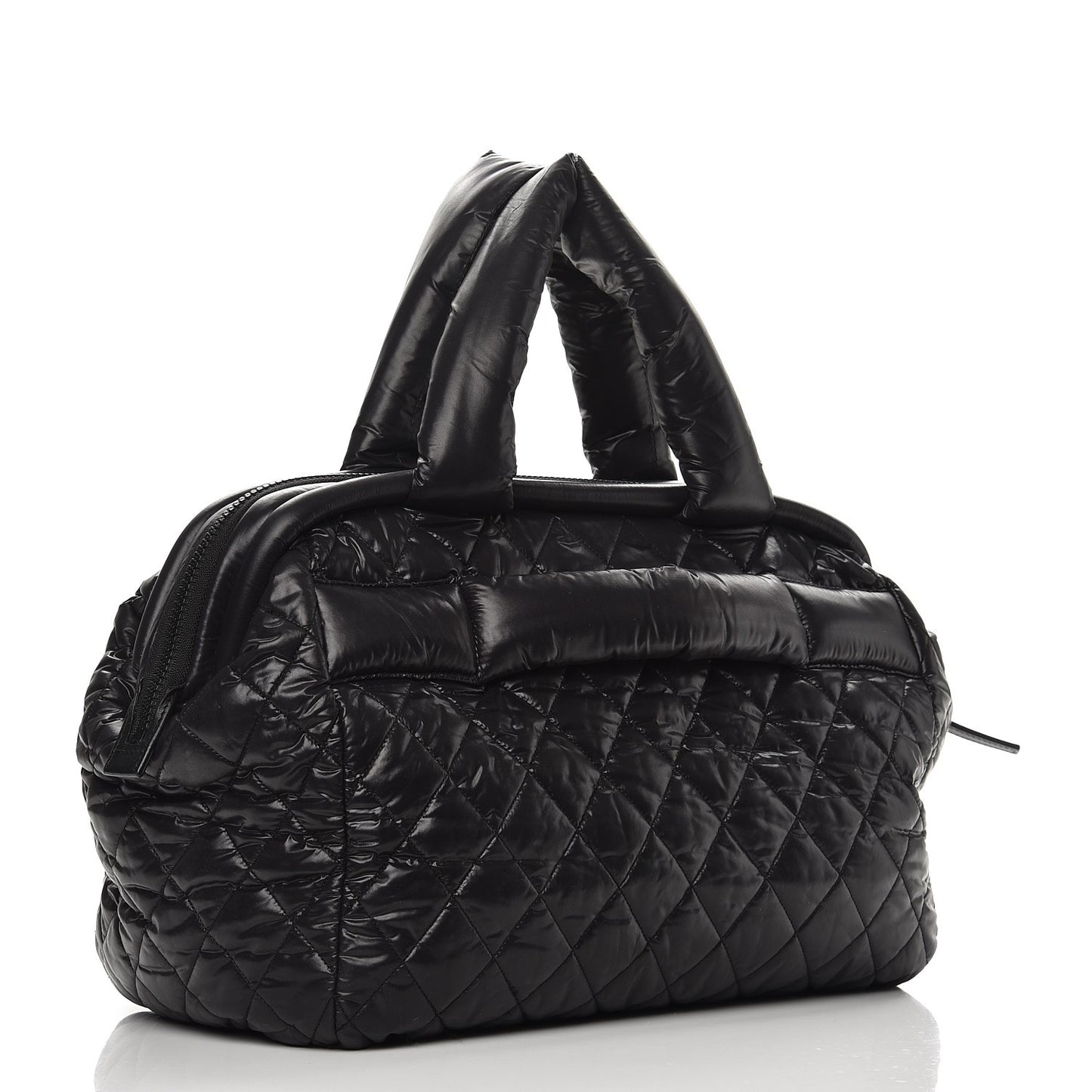 Nylon Quilted Coco Cocoon Bowler Black