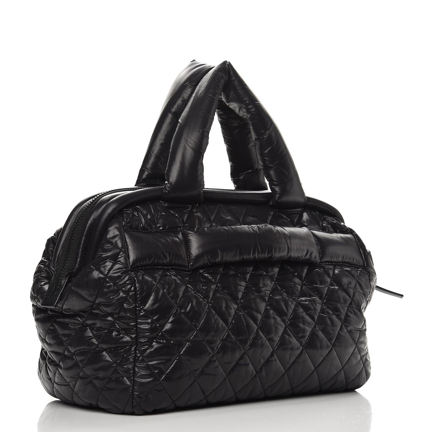 Chanel Nylon Quilted Coco Cocoon Bowler Black 3 of 8