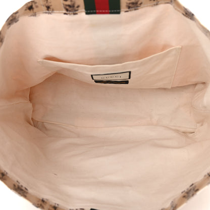 Gucci X COME DE GARCONS Plastic Web Floral Paper Shopper Tote 5 of 11
