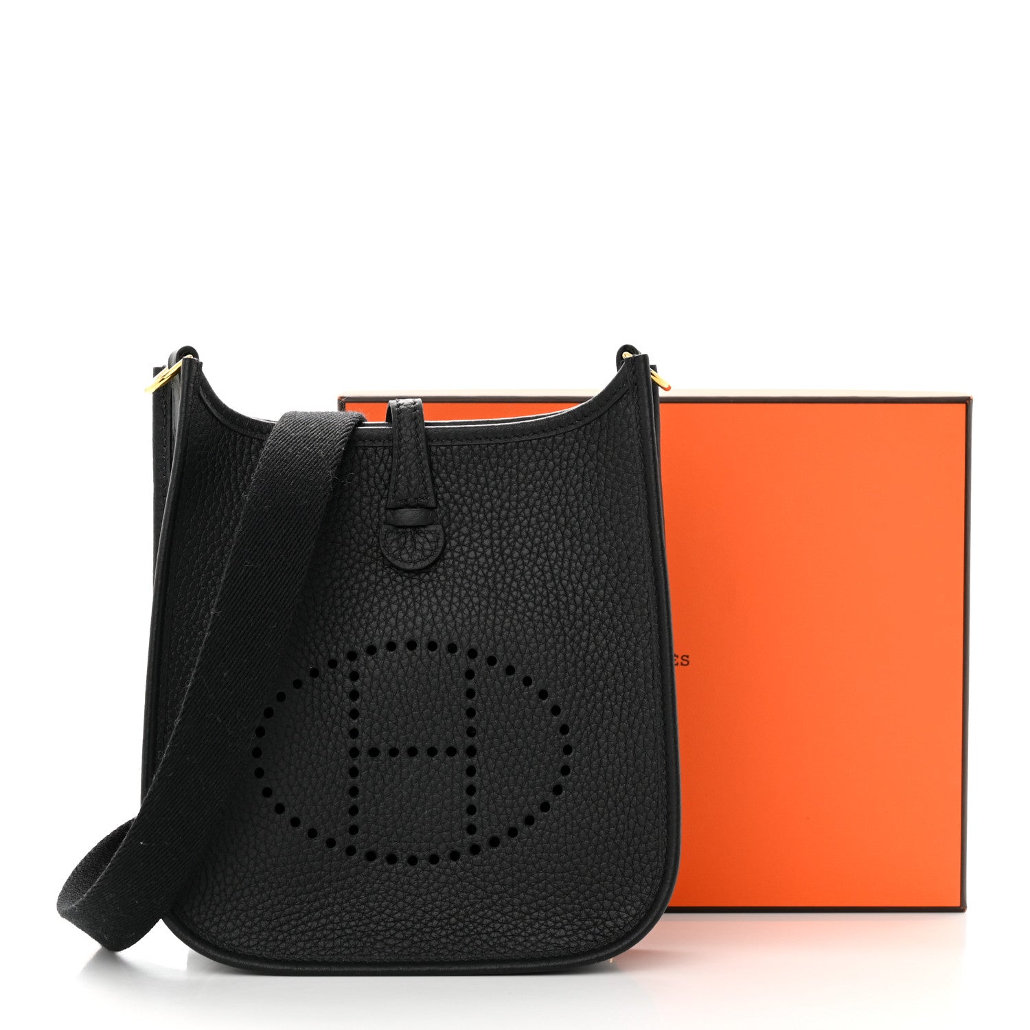 Hermes Taurillon Clemence Evelyne TPM Black 11 of 11