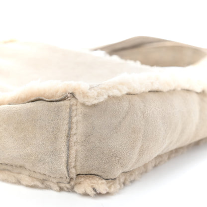 Chanel Suede Shearling Fur Handbag Ivory 11 of 11