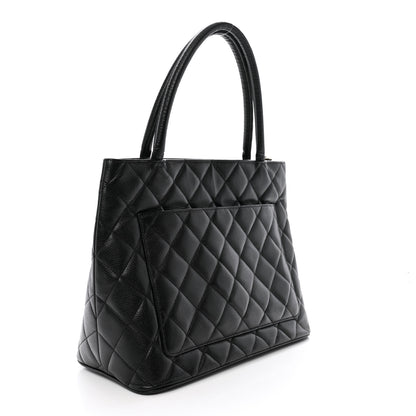 Chanel Caviar Quilted Medallion Tote Black 3 of 10