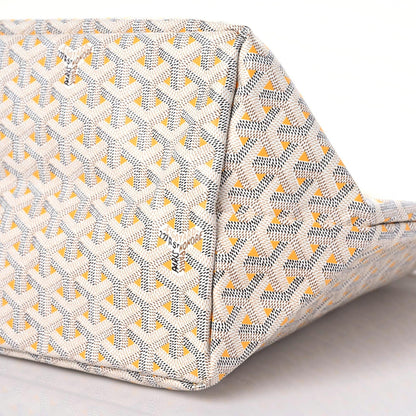 Goyard Goyardine Saint Louis Claire Voie GM White Yellow 6 of 8