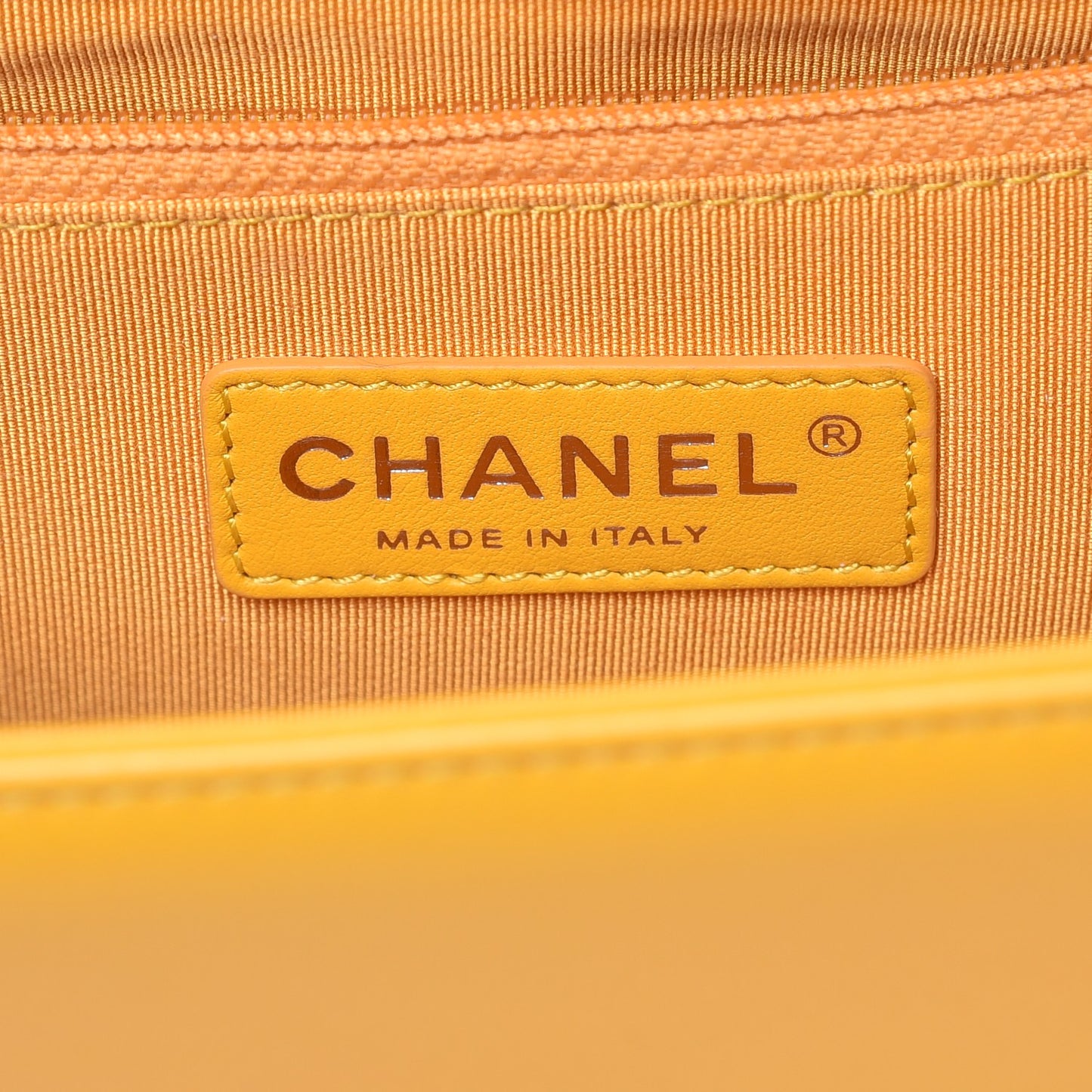 Lambskin Quilted New Medium Boy Flap Yellow