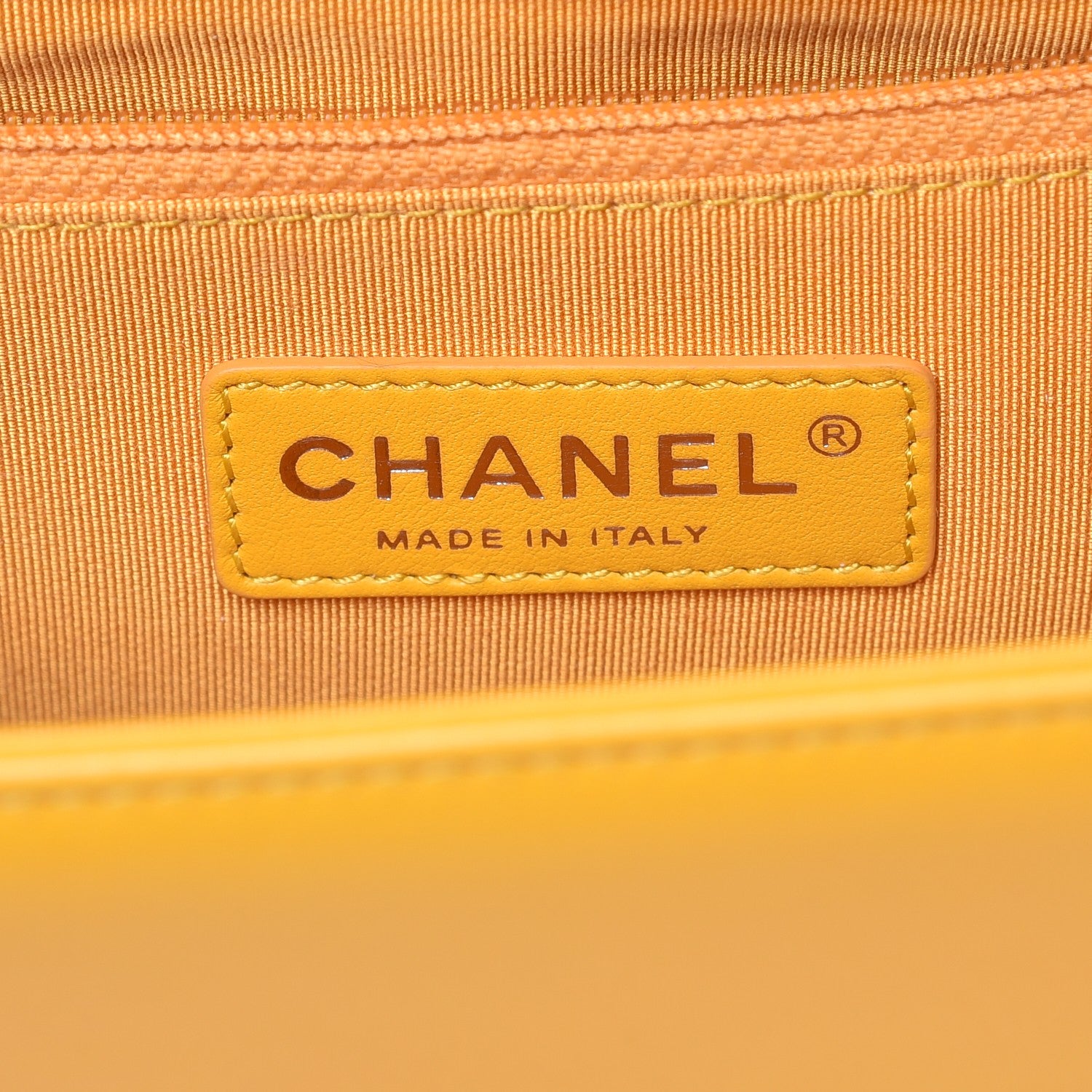 Chanel Lambskin Quilted New Medium Boy Flap Yellow 6 of 8