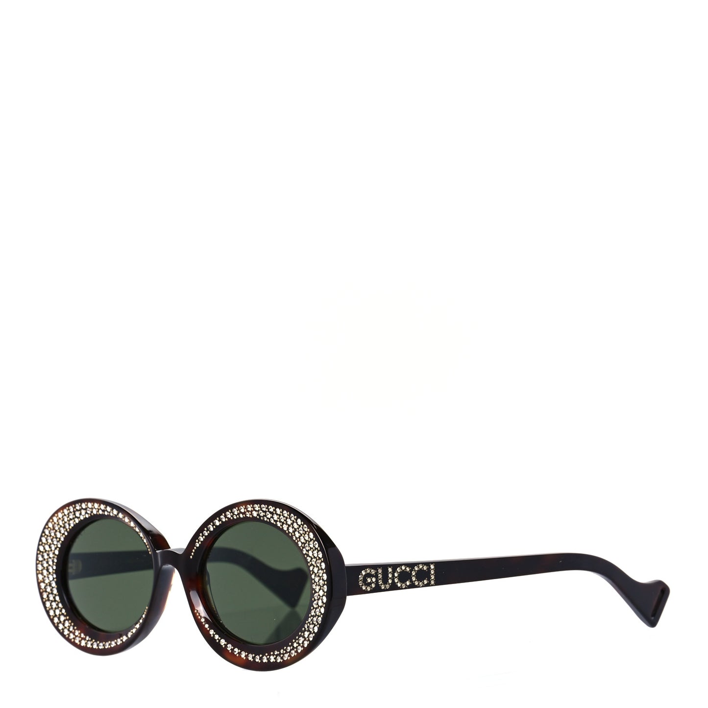 Acetate Crystal Round Sunglasses GG0618S Tortoiseshell