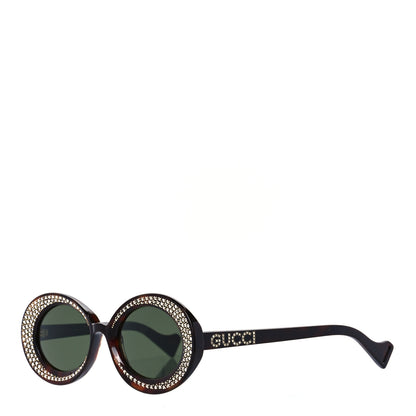 Gucci Acetate Crystal Round Sunglasses GG0618S Tortoiseshell 1 of 6