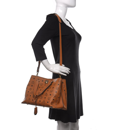 MCM Visetos Large Essential Tote Cognac 2 of 13