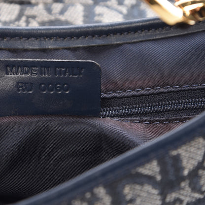 Christian Dior Monogram Double Saddle Bag Navy Blue 7 of 10