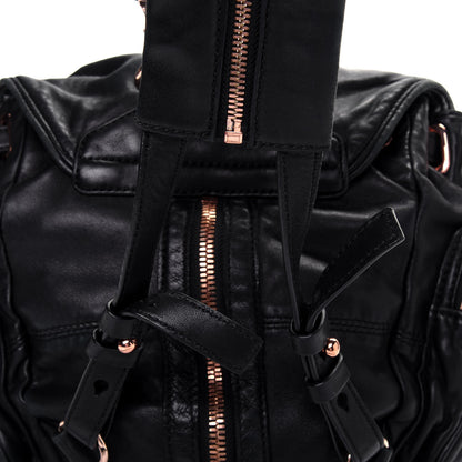 Alexander Wang Lambskin Mini Marti Backpack Washed Black Rose Gold Hardware 25 of 25