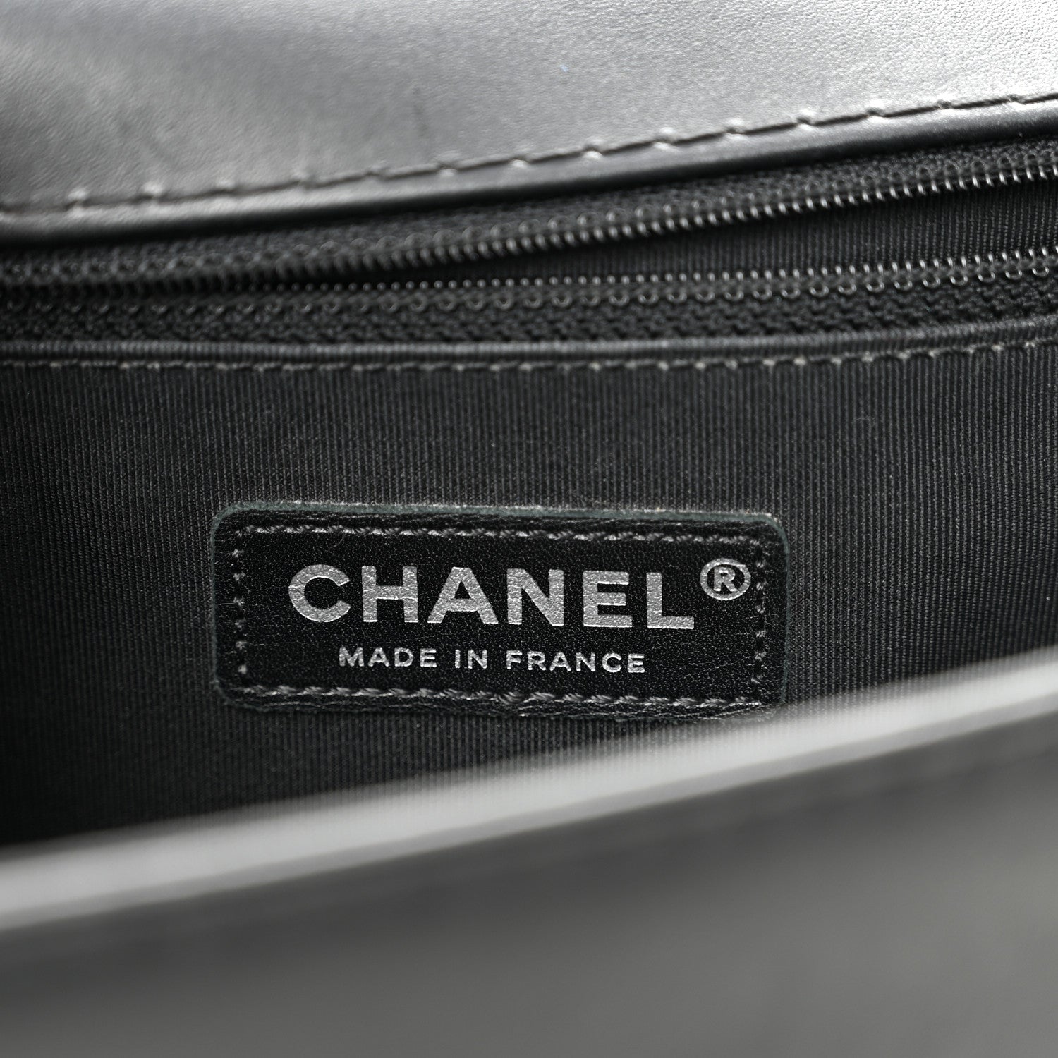 Chanel Calfskin Double Stitch Large Boy Flap Black 6 of 13