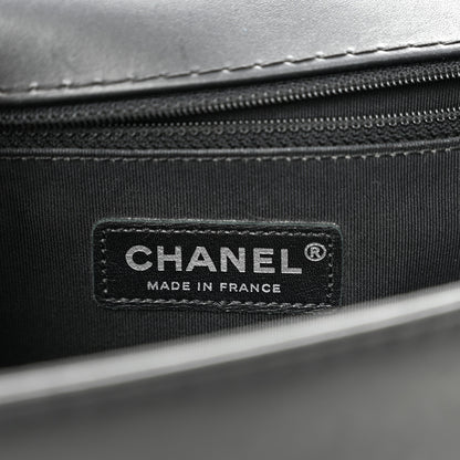 Chanel Calfskin Double Stitch Large Boy Flap Black 6 of 13