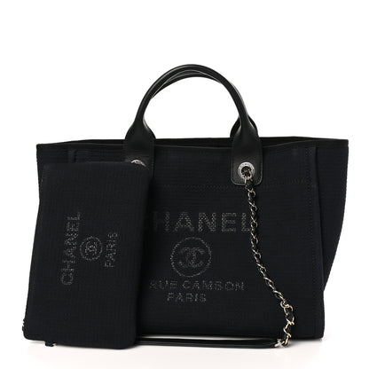 Chanel Mixed Fibers Small Deauville Tote Black 3 of 12